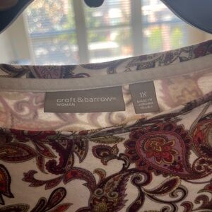 Croft & Barrow Multicolor Paisley Blouse